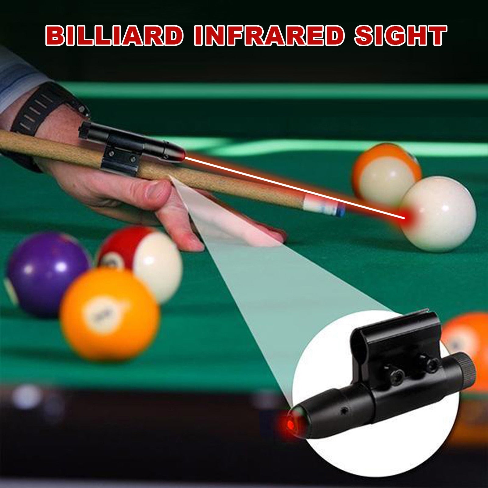 Billiard Cue Laser Sight