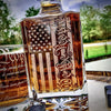 Whiskey Glass Decanter with the American Flag