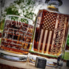 Whiskey Glass Decanter with the American Flag